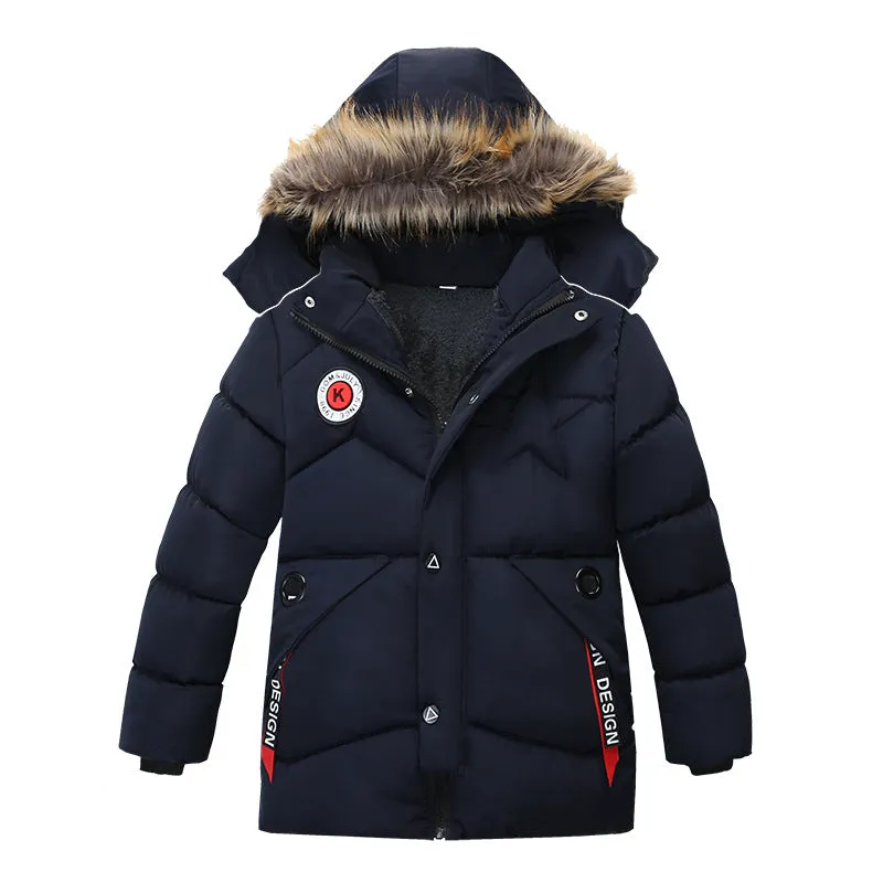2024 Foreign Trade Winter Boys Cotton-padded Clothes 2-4 Years Old Female Baby Padded Children's Cotton-padded Jacket Coat A Generation Of Hair
