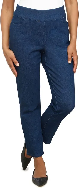 Alfred Dunner Womens Super Stretch Mid-Rise Short Length Pant