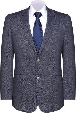 AMY ZHU Men's Sport Coat Knit Classic Fit Blazer Single Breasted 2 Button Notch Lapel Suit Jacket for Daily