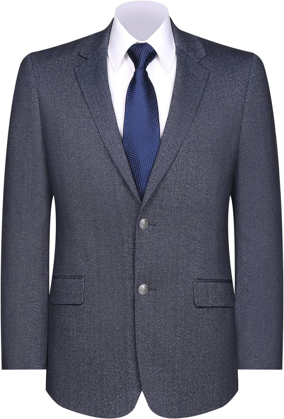 AMY ZHU Men's Sport Coat Knit Classic Fit Blazer Single Breasted 2 Button Notch Lapel Suit Jacket for Daily
