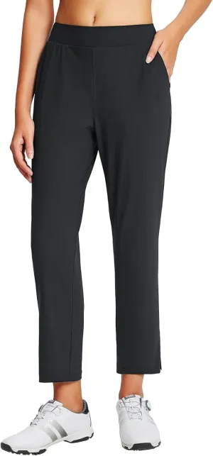 baleaf Women's Golf Pants Petite Stretch Lightweight 7/8 Travel Pants Zip Pockets Casual Work Ankle