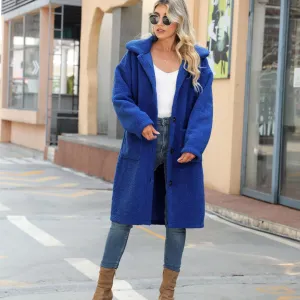 BerriesJam - 2024 Solid Color Buckle Lengthened Double-sided Cashmere Coat