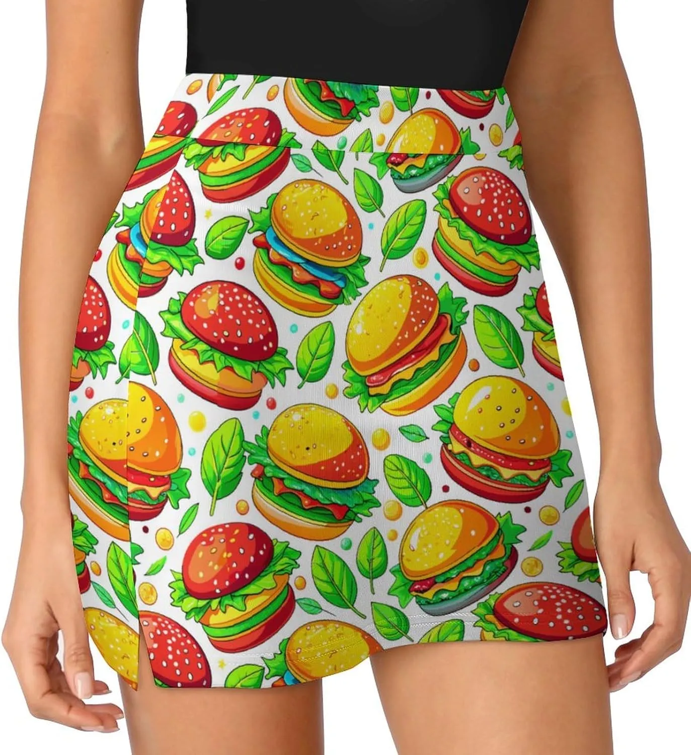 Blue Yellow Floral Rose Pattern Mini Pleated Skirts for Women Sexy Mini Skirt Short Cargo Skirt Skater A-line Pleated Skirt