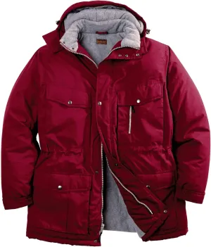 Boulder Creek by KingSize Men's Big & Tall Fleece-Lined Parka With Detachable Hood And 6 Pockets