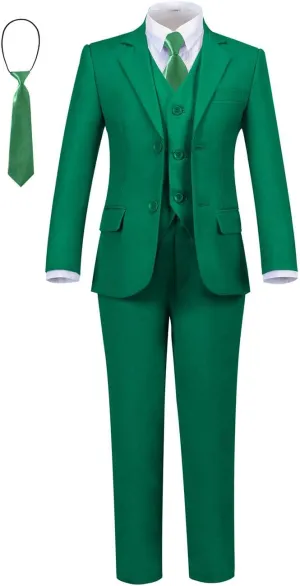 Boys' Formal Slim Fit Suit Set 5 Piece Boys Suit Dress Clothes Ring Bearer Outfit