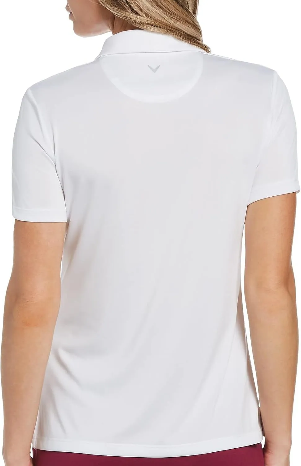 Callaway Women's Quarter Zip Short Sleeve Heather Golf Polo Shirt