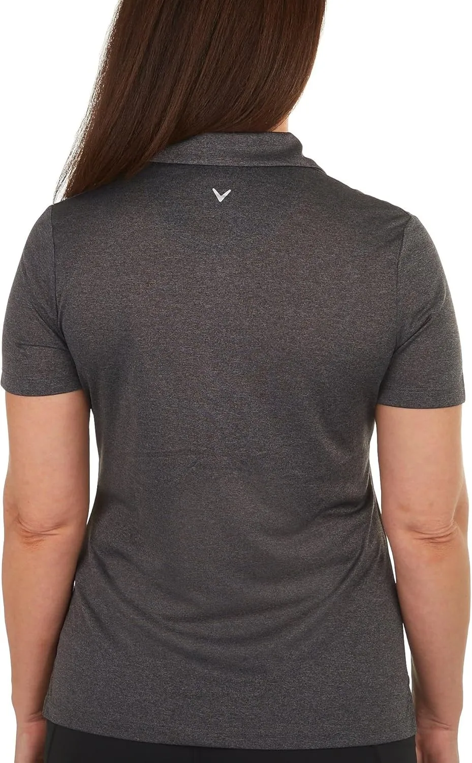 Callaway Women's Quarter Zip Short Sleeve Heather Golf Polo Shirt