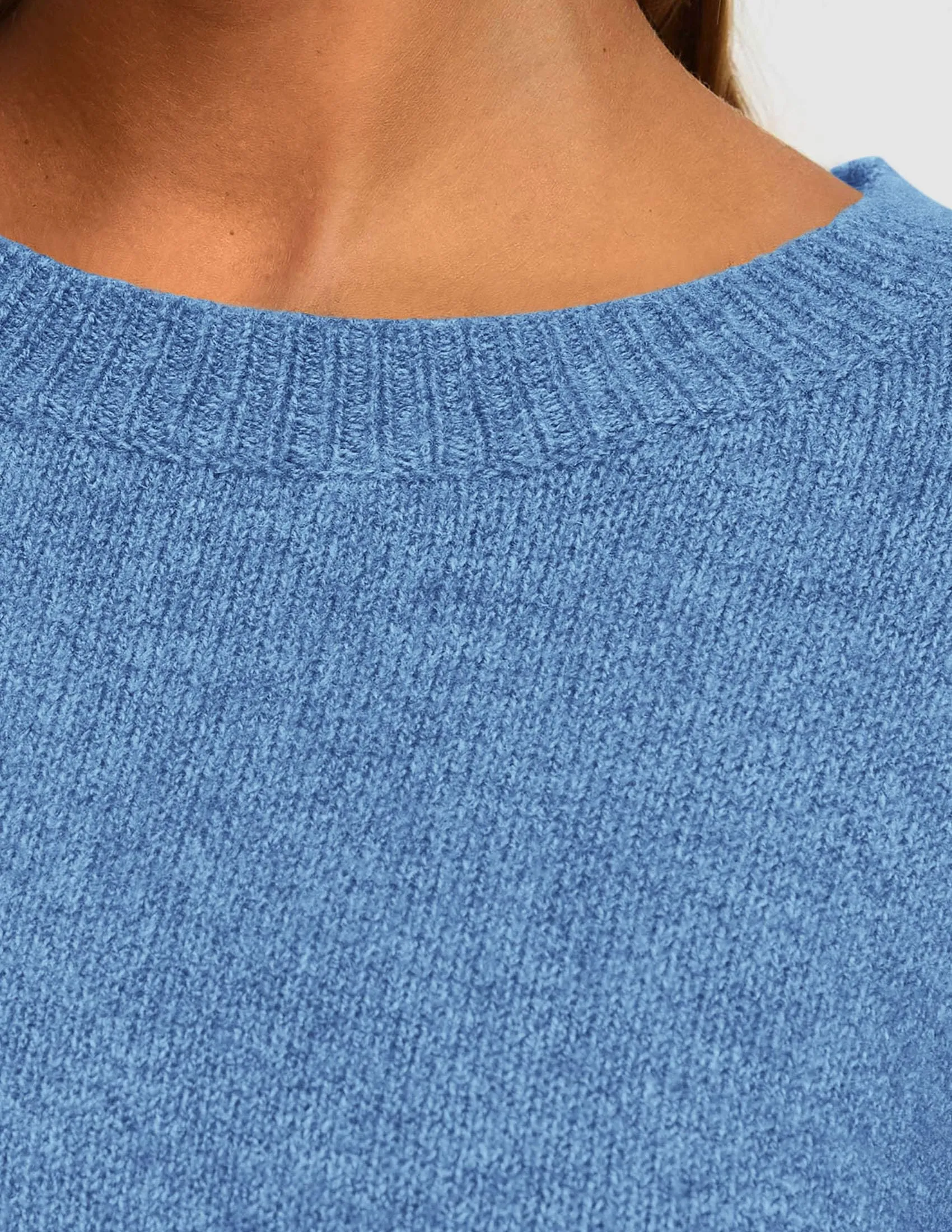 Casual Crew Neck Long Sleeve Pullover Ribbed Knit Loose Fit Sweaters