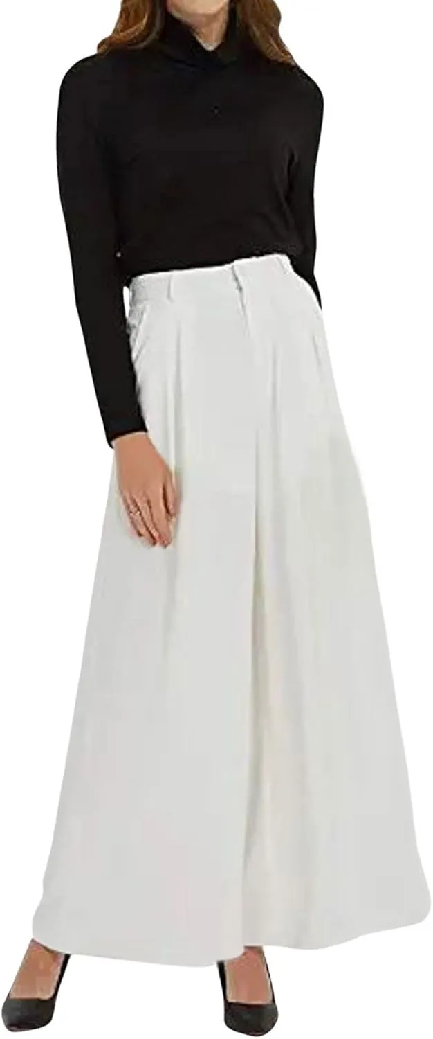 CHARTOU Women Wide Leg Pants Trousers Business Casual Pants Outfits Office Work Pants Palazzo High Waist