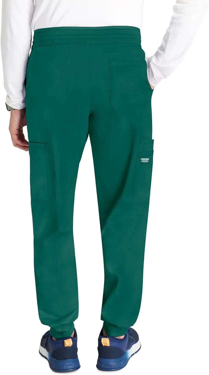 Cherokee Men's Jogger Modern fit mid-Rise Pull-on Bottoms with 6 Pockets and Elastic Waistband WW251