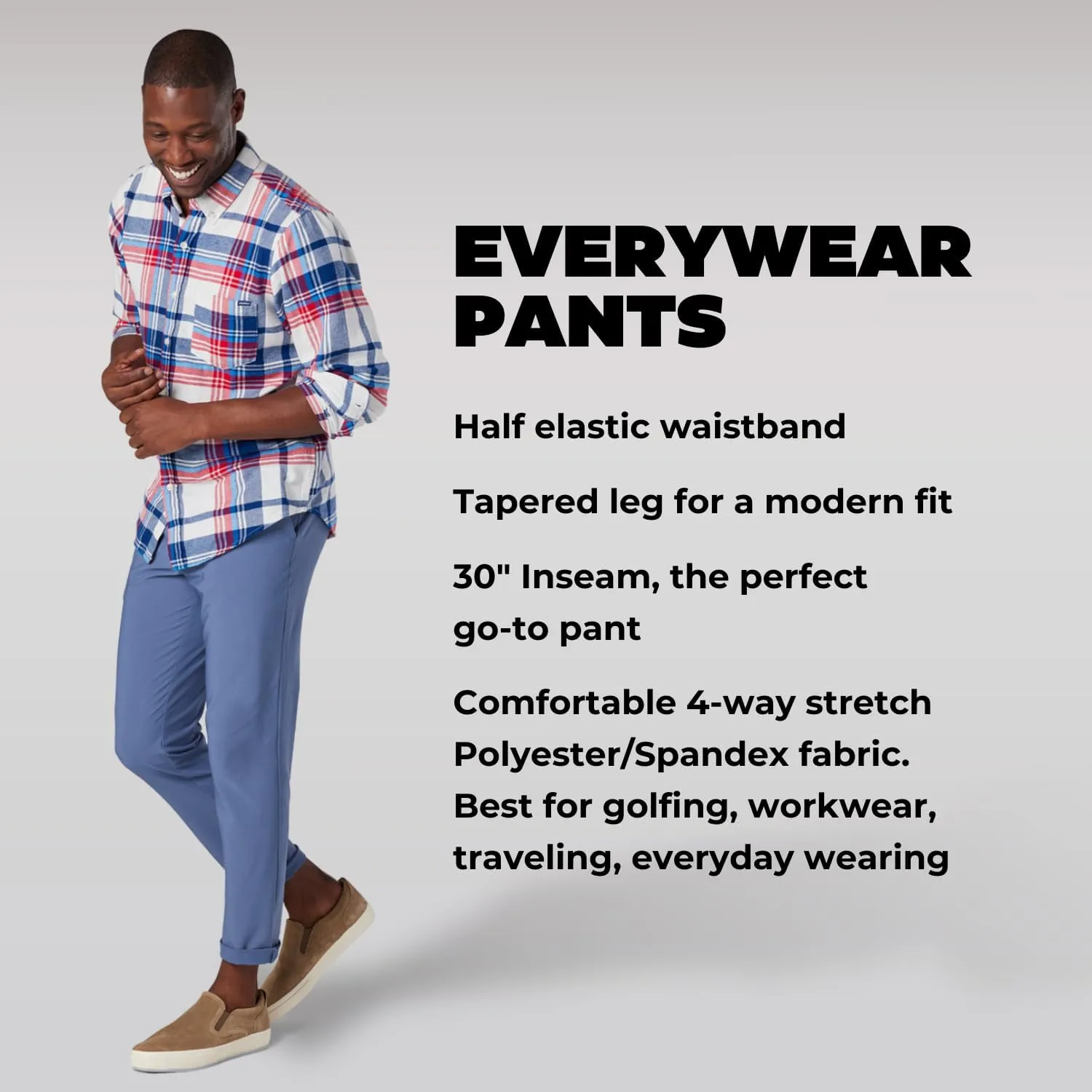 Chubbies Everywear Pants  Mens Chino Pants with 4-Way Stretch, Tapered Leg Fit, Wrinkle-Resistant Stretch Pants, 30 Inseam