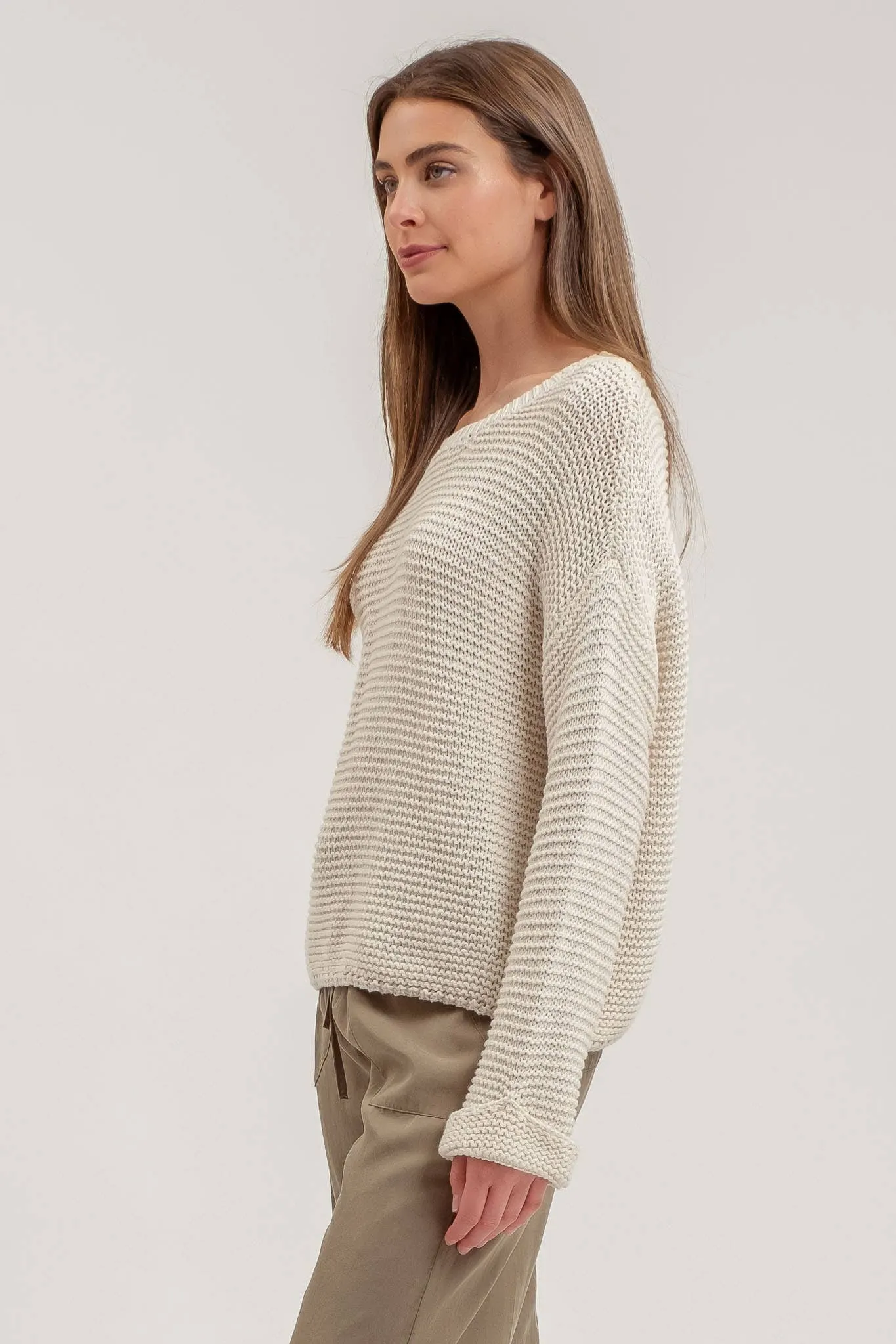 Chunky Knit Longsleeve Sweater Oatmeal