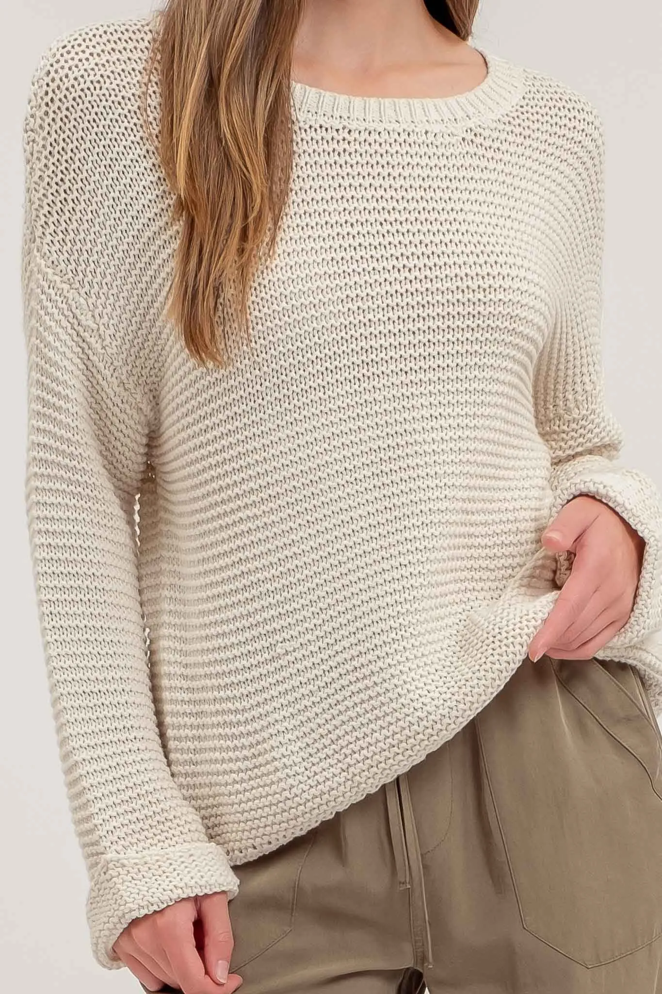 Chunky Knit Longsleeve Sweater Oatmeal