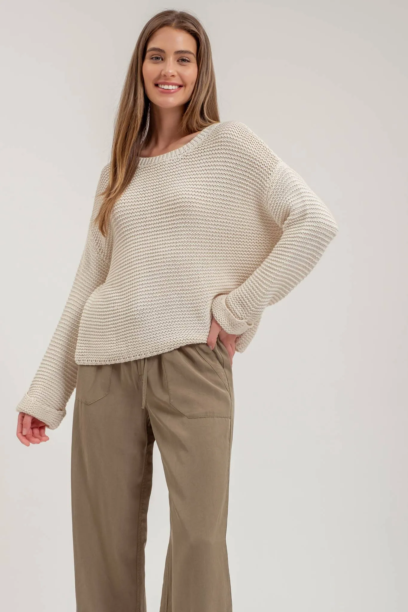Chunky Knit Longsleeve Sweater Oatmeal