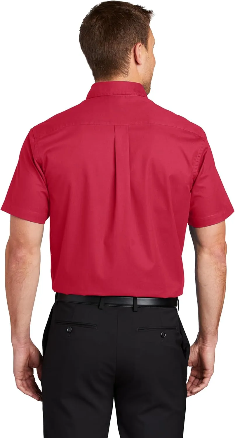 Clothe Co. Men's Short Sleeve Button Down Shirt with Front Pocket (Available in Big & Tall)
