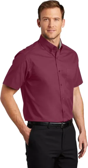 Clothe Co. Men's Short Sleeve Button Down Shirt with Front Pocket (Available in Big & Tall)