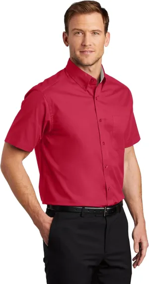 Clothe Co. Men's Short Sleeve Button Down Shirt with Front Pocket (Available in Big & Tall)