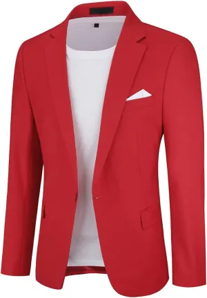 Cloudstyle Men's Suit Jacket One Button Slim Fit Sport Coat Business Daily Blazer
