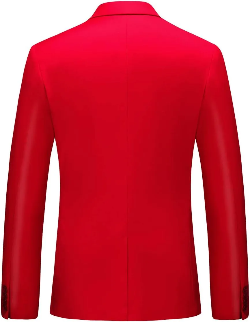 Cloudstyle Men's Suit Jacket One Button Slim Fit Sport Coat Business Daily Blazer