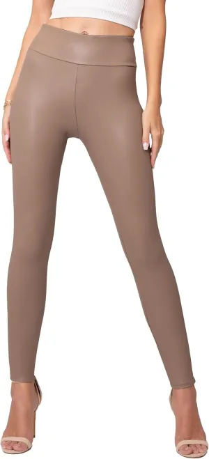 Conceited Leggings for Women in Luxe Velvet or Vegan Faux Leather - Available in Regular and Plus Size