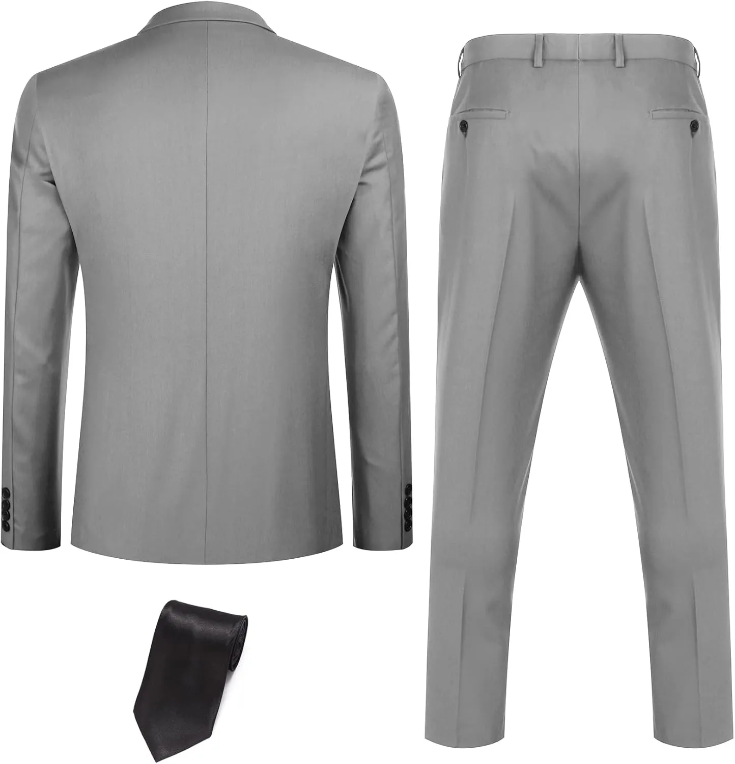 COOFANDY Mens 3 Piece Suits One Button Blazer Jacket Slim Fit Vest Suit Pant with Tie