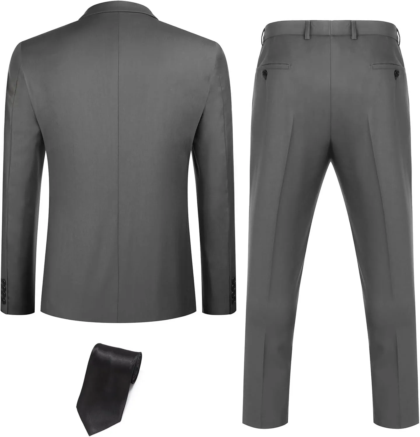 COOFANDY Mens 3 Piece Suits One Button Blazer Jacket Slim Fit Vest Suit Pant with Tie