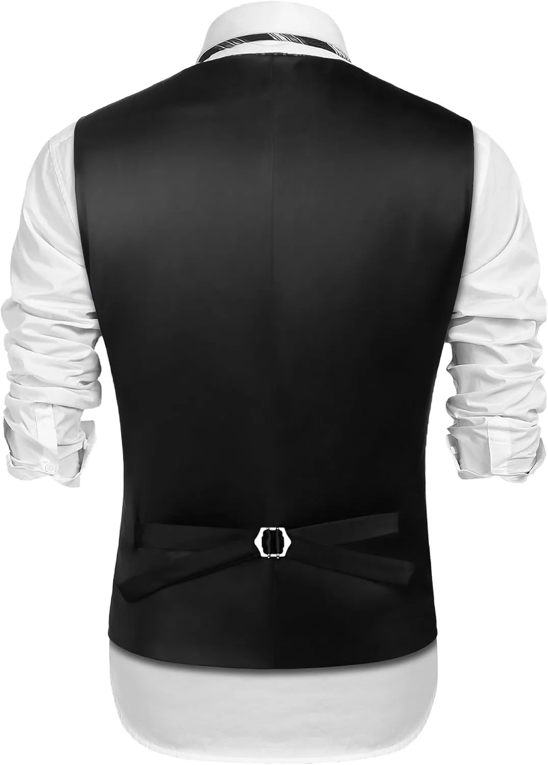 COOFANDY Mens Victorian Vest Steampunk Double Breasted Suit Vest Slim Fit Brocade Paisley Floral Waistcoat