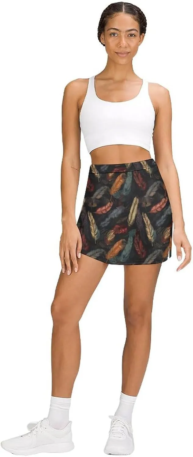 Cute Dogs Tennis Skirts for Women with Pockets High Waisted Athletic Golf Skorts Skirts A-Line Mini Short Skirt