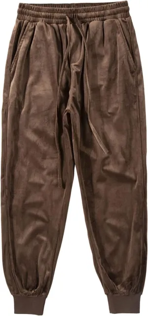 DGHM-JLMY Men's Velvet Hip-Hop Casual Leggings Outdoor Sport Stretchy Harem Pants Sweatpants Streetwear Trousers
