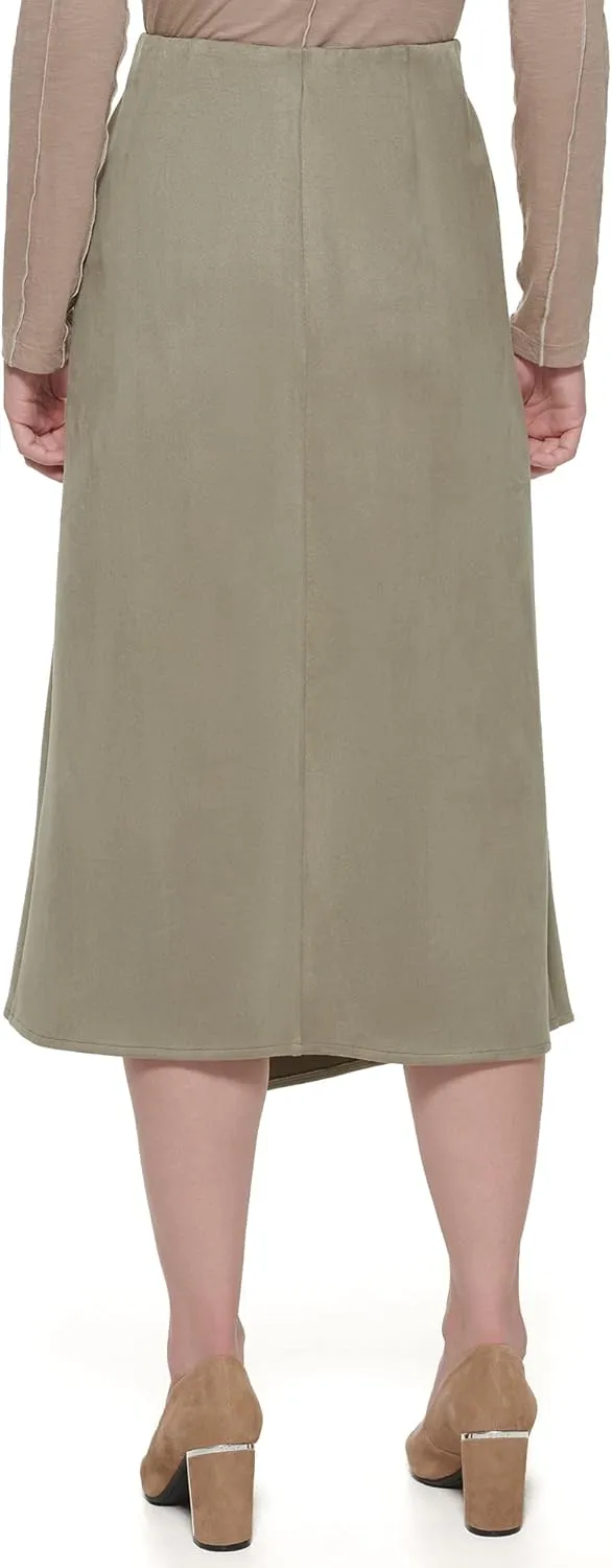 DKNY Women's Wrap Midi Pull-on Sportswear Skirt