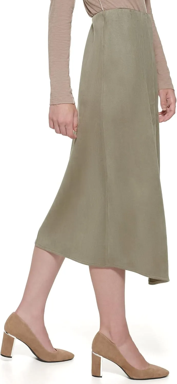 DKNY Women's Wrap Midi Pull-on Sportswear Skirt