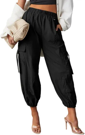 Dokotoo Cargo Pants Women 2024 High Waist Casual Work Hiking Pants for Women with 5 Pockets Pants