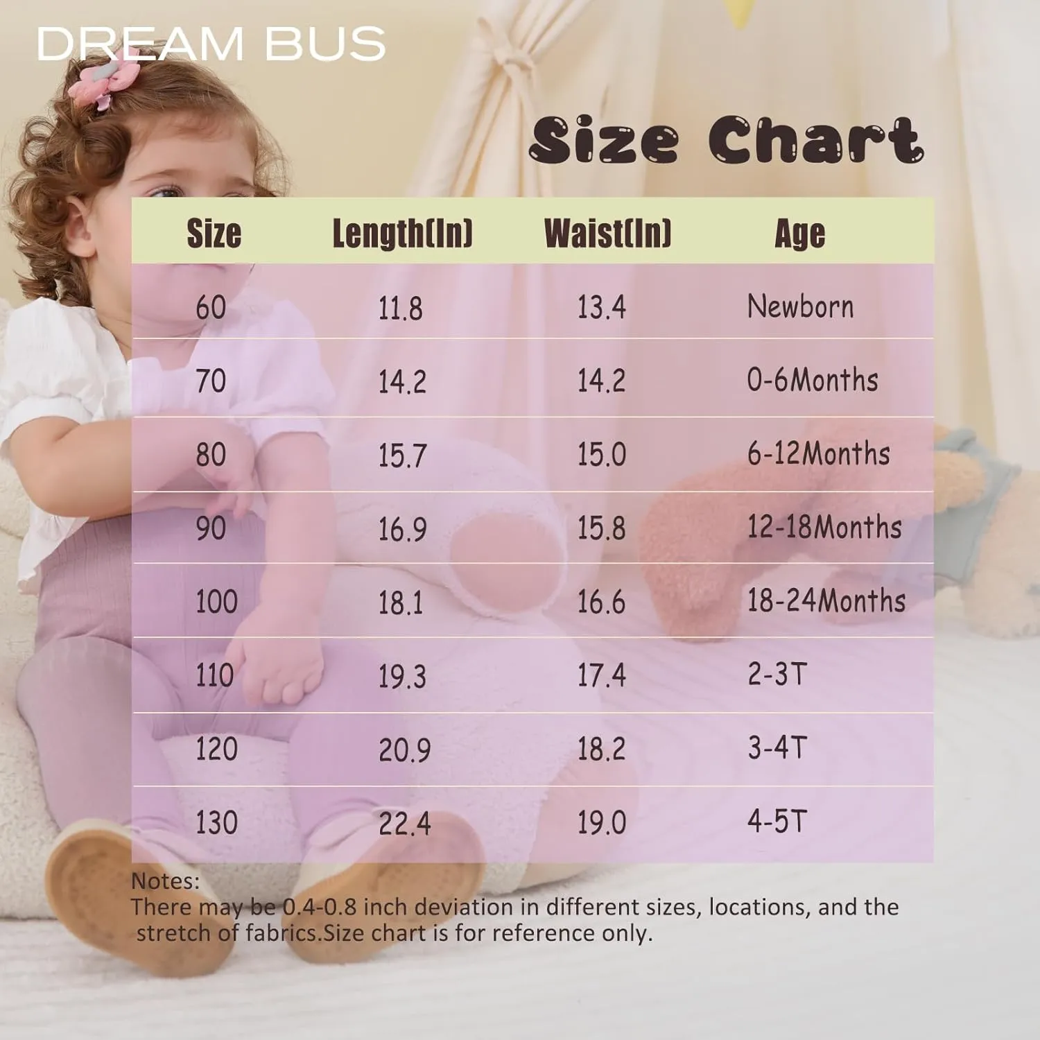 DREAM BUS 5 Pack Toddler Girl Pants Baby Girl Solid Ribbed Pants Toddler Girls Bottoms Leggings Newborn Cotton Jogger