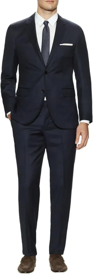 DTI GV Executive Men's Two Button Modern Fit Suit 2 Piece Jacket Pants Birdseye