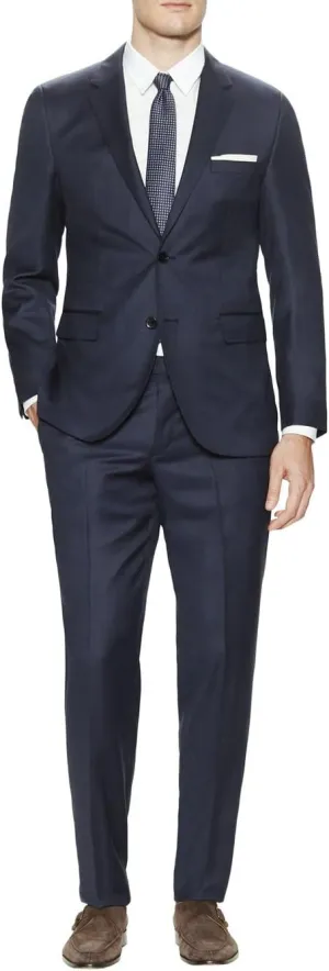 DTI GV Executive Men's Two Button Modern Fit Suit 2 Piece Jacket Pants Birdseye