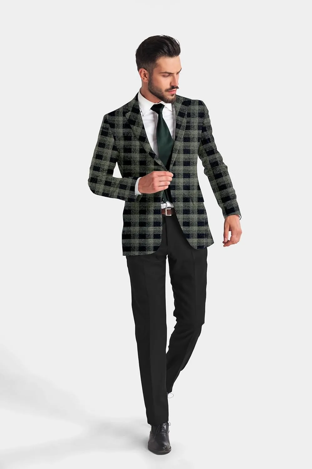 Elina fashion Men's Terry Rayon Spread Collar Jacket Suit Blazer for Christmas, Wedding Festival