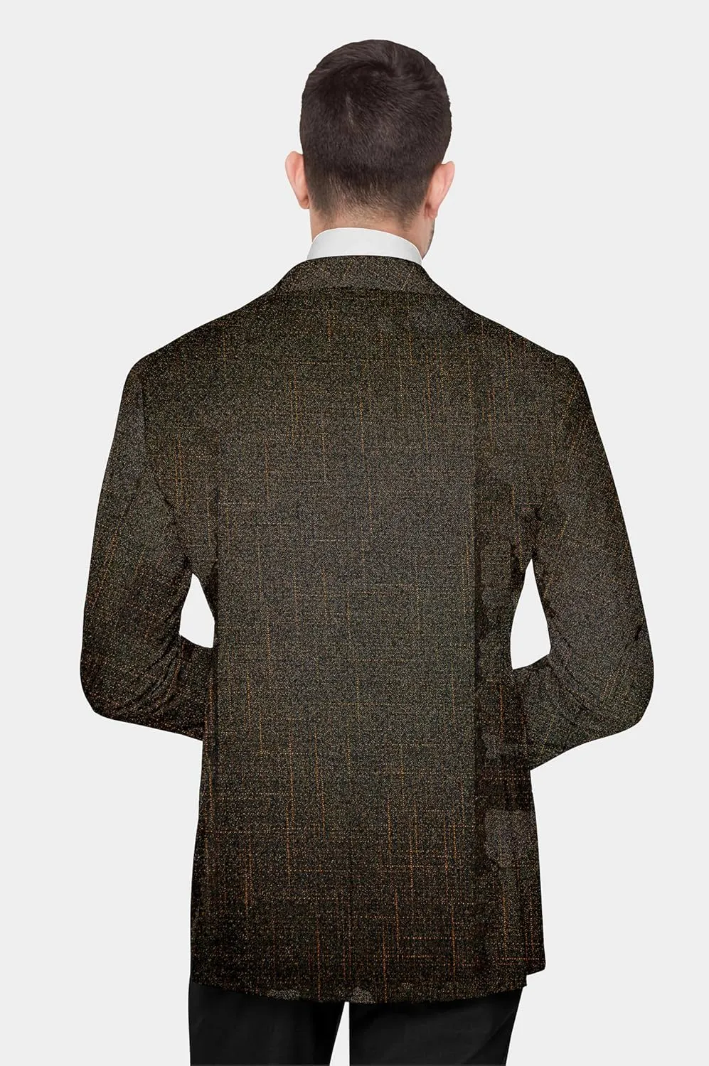 Elina fashion Men's Terry Rayon Spread Collar Jacket Suit Blazer for Christmas, Wedding Festival