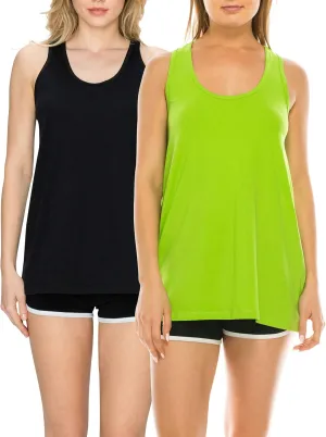 EttelLut - Women's Loose Fit Flowy Tank Tops - Ideal for Workout, Yoga, Running, Working Out at The Gym and Lounging Around