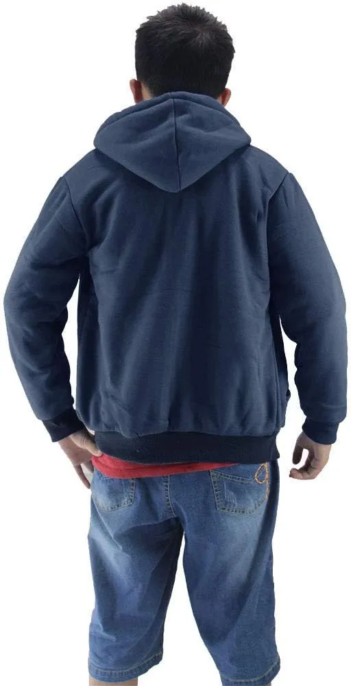Facitisu Boys Fleece Hoodies Youth Sherpa Lined Full Zip Hooded Jacket Child Athletic Winter Warm Sweatshirts