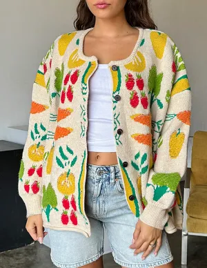 Farmer's Market Oversized Button Cardigan