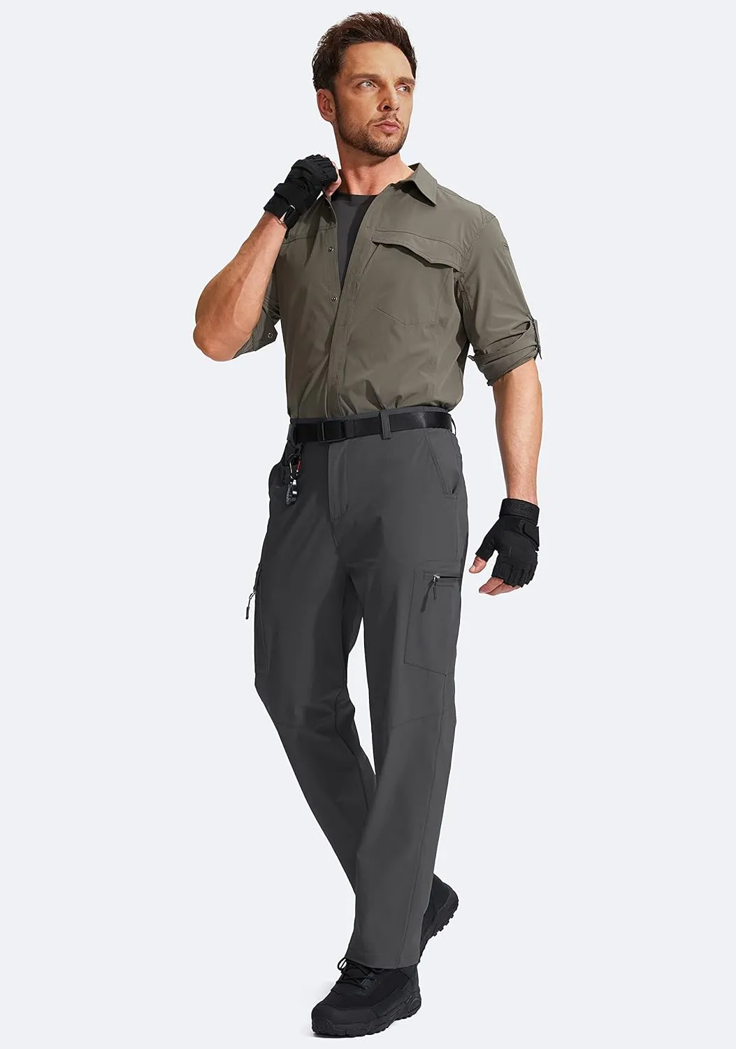 G Gradual Men's Hiking Cargo Pants Water Resistant Quick Dry Lightweight Outdoor Tactical Pants for Men with Multi Pocket