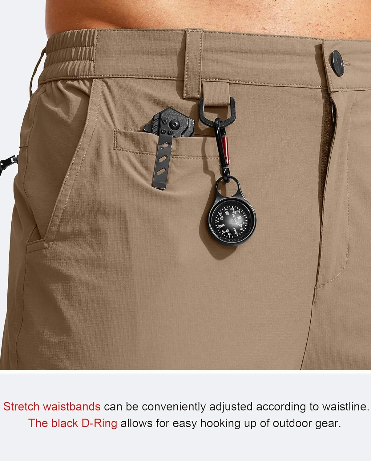G Gradual Men's Hiking Cargo Pants Water Resistant Quick Dry Lightweight Outdoor Tactical Pants for Men with Multi Pocket