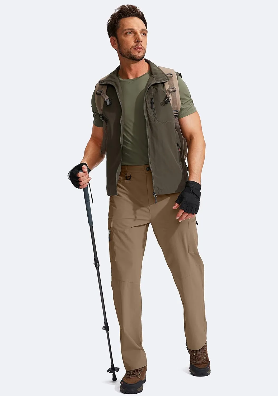G Gradual Men's Hiking Cargo Pants Water Resistant Quick Dry Lightweight Outdoor Tactical Pants for Men with Multi Pocket