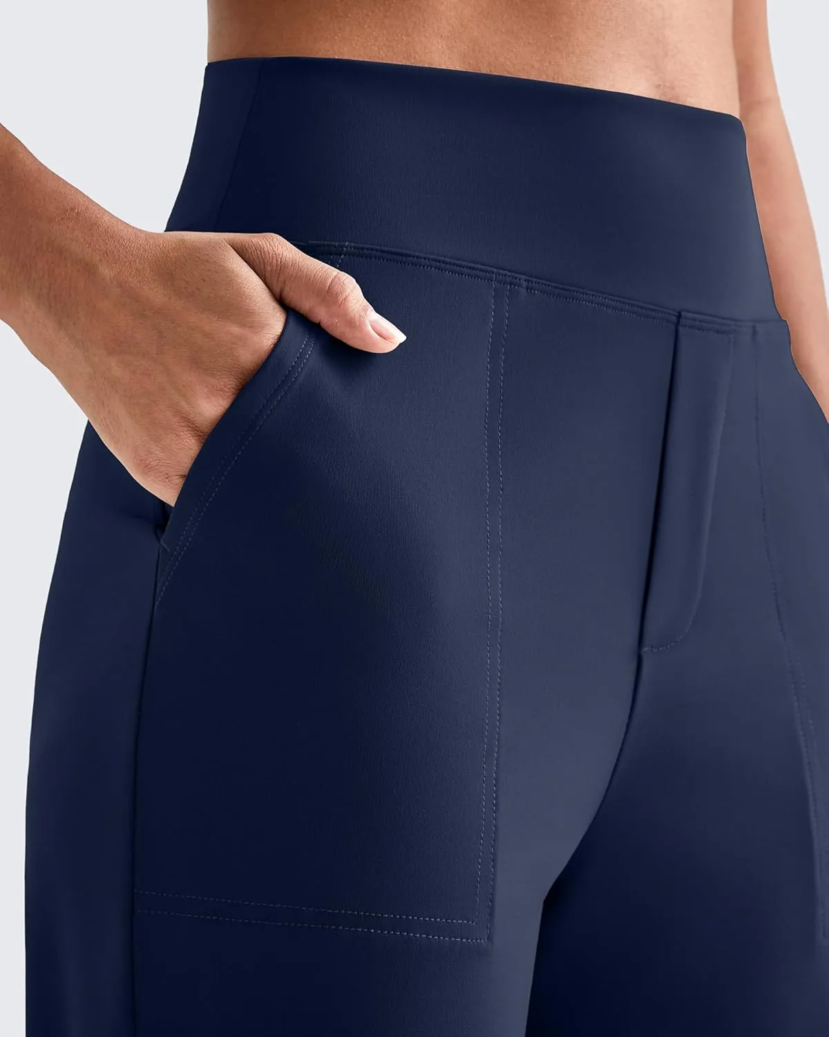 G4Free ShiftReady Womens Ankle Dress Yoga Pants with Pockets Stretchy Crop Business Casual Work Trousers Petite/Regular/Tall