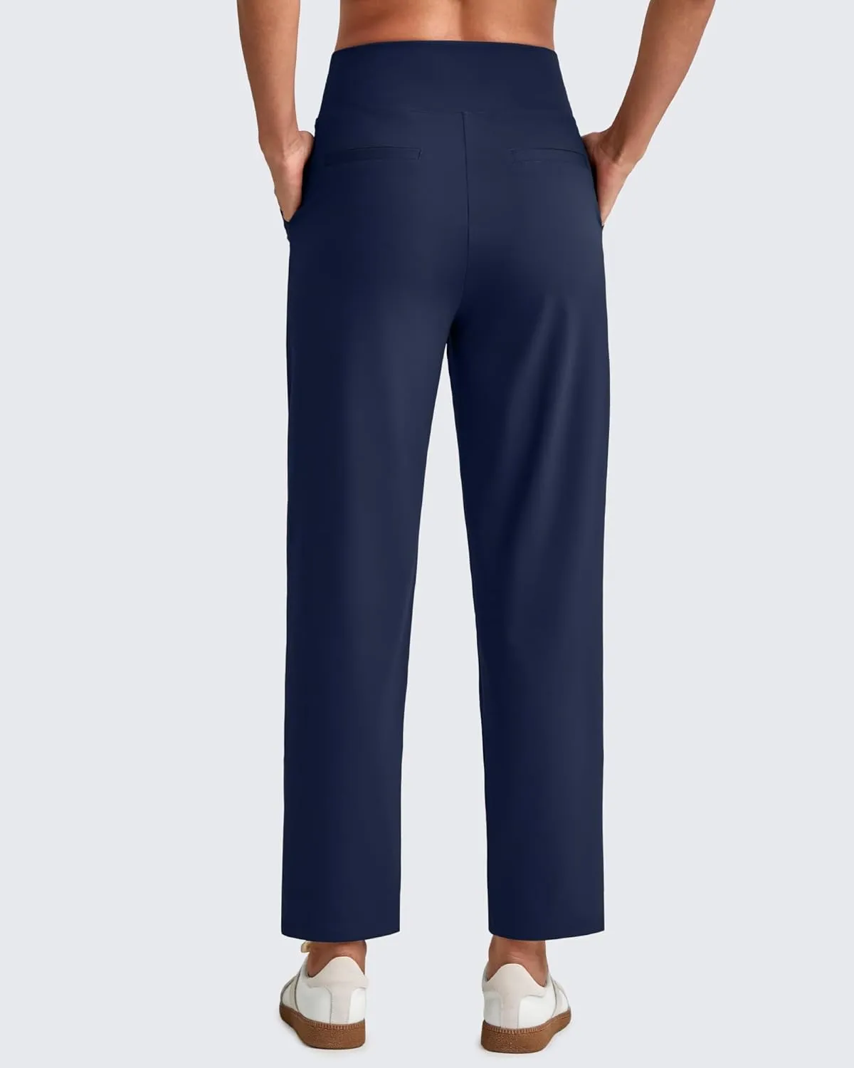 G4Free ShiftReady Womens Ankle Dress Yoga Pants with Pockets Stretchy Crop Business Casual Work Trousers Petite/Regular/Tall