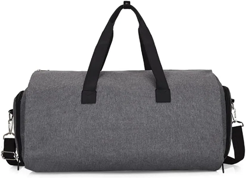 Garment Bags for Business Travel Convertible Travel Duffel Bag Carry on Garment Bag 2 in 1 Weekender Suit Bag for Men (Dark Grey)