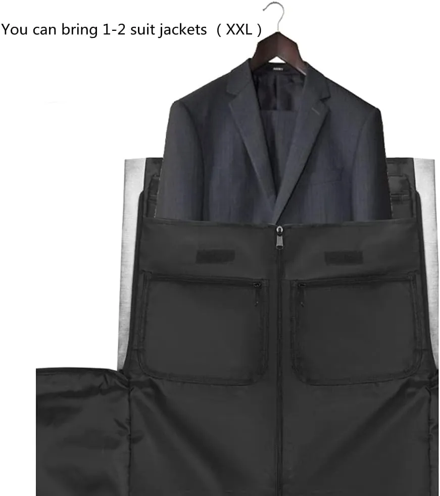 Garment Bags for Business Travel Convertible Travel Duffel Bag Carry on Garment Bag 2 in 1 Weekender Suit Bag for Men (Dark Grey)