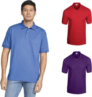 Gildan Mens Polo Shirt Modern-Fit Cotton Blend Short Sleeve Tee, Multipack 1I2I6I10- Make Your Own Color Set! Setof-2 Multicolor
