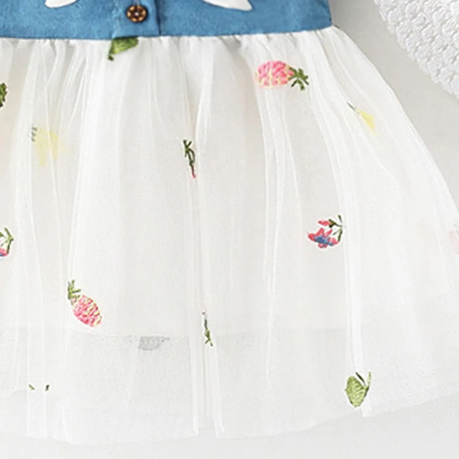 Girls Summer Dress Infant Floral Suspenders Dress Baby Princess Outfits Clothes Hat Girls Dress Kids for 1-4 Years