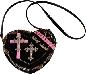 Gothic Punk purse bag Y2K Heart Cute Lolita shoulder bag for women
